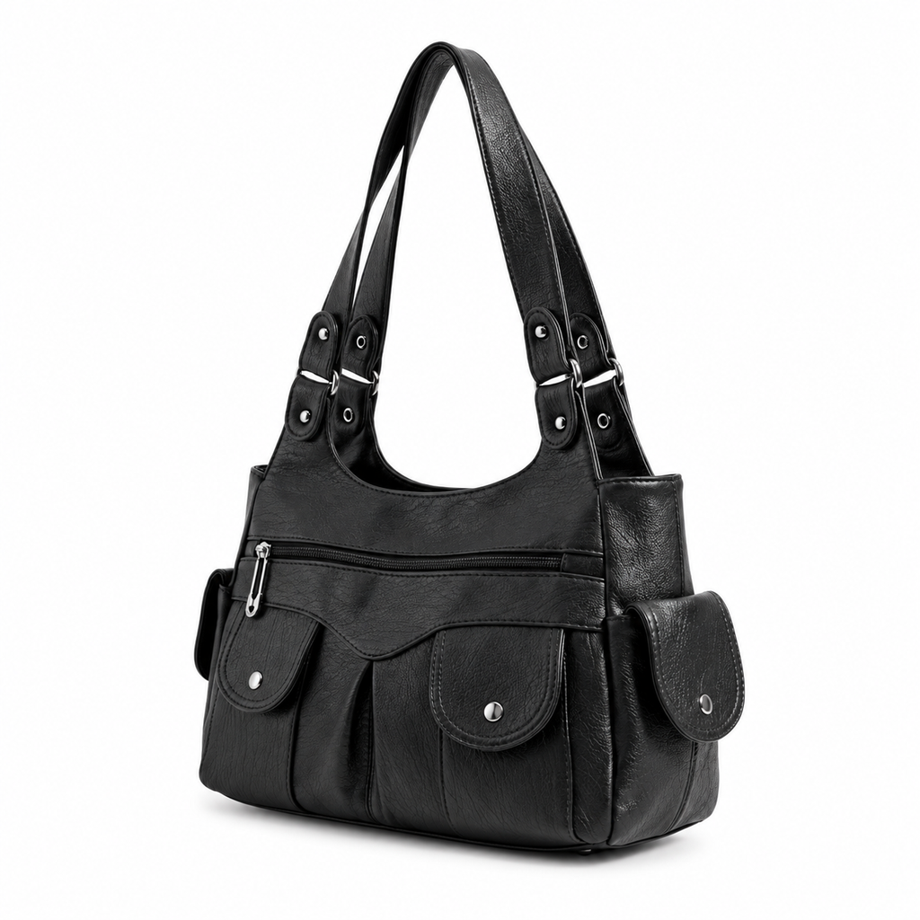 Borsa Studios Nove su sfondo bianco