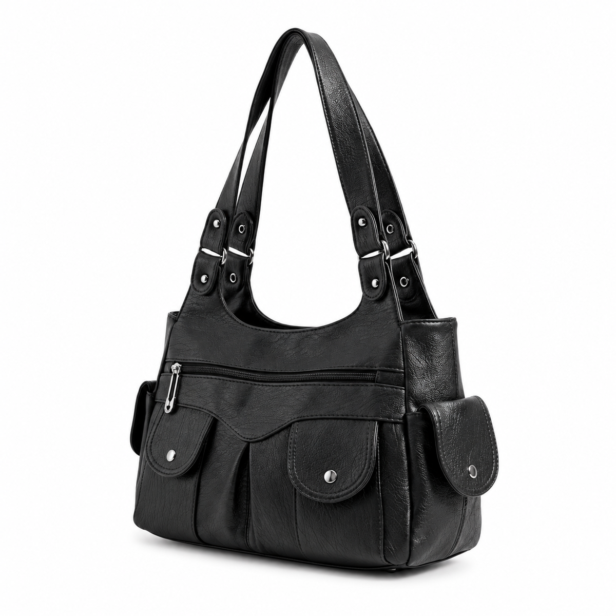 Borsa Studios Nove su sfondo bianco