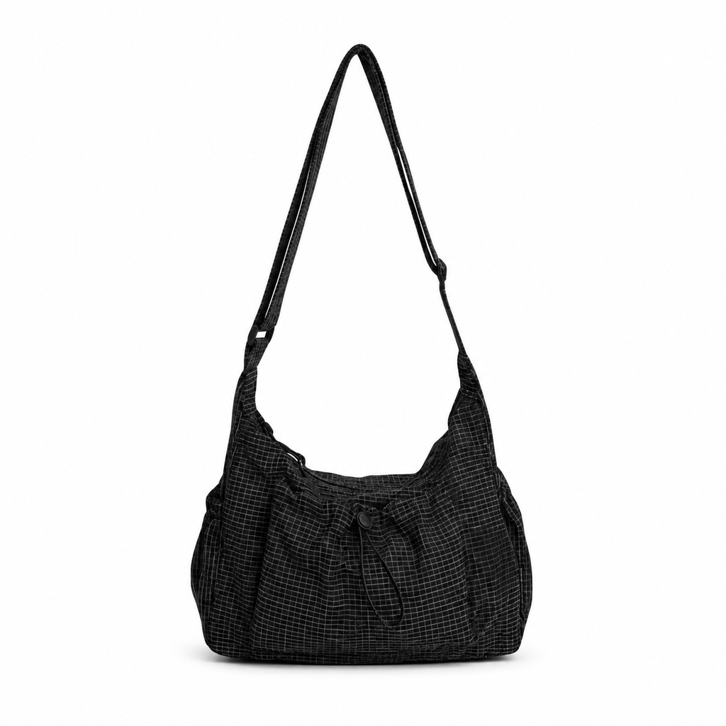 Borsa Studios Nove su sfondo bianco