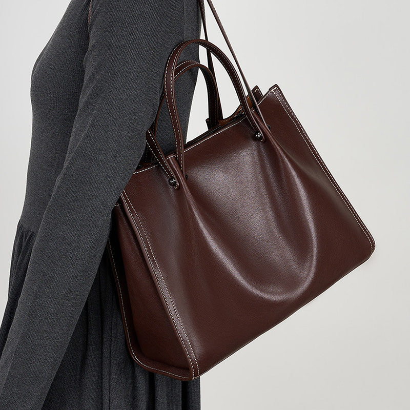 Borsa strutturata con doppia maniglia