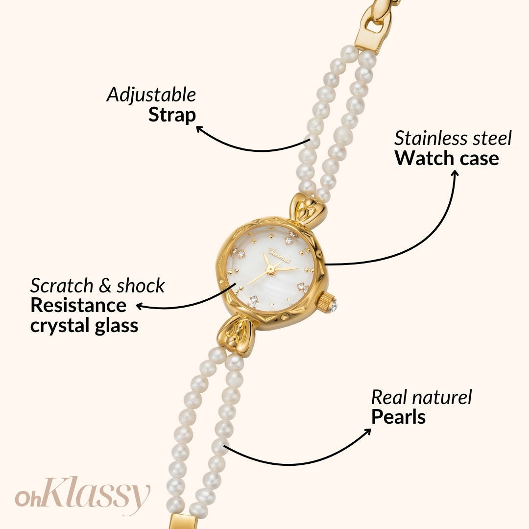 Noelle | Reloj Perlas Oro