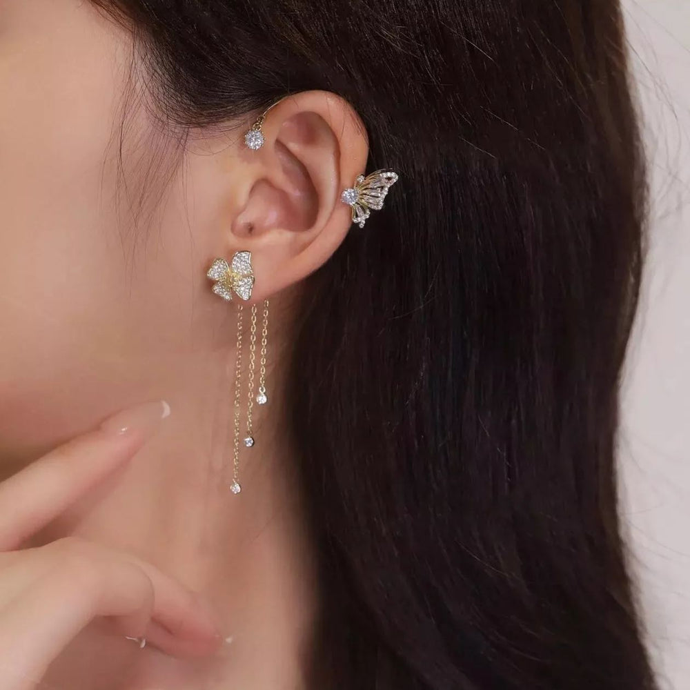 Pendientes sencillos de mariposa