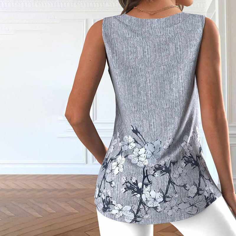 Celinda | Blusa floral sin mangas