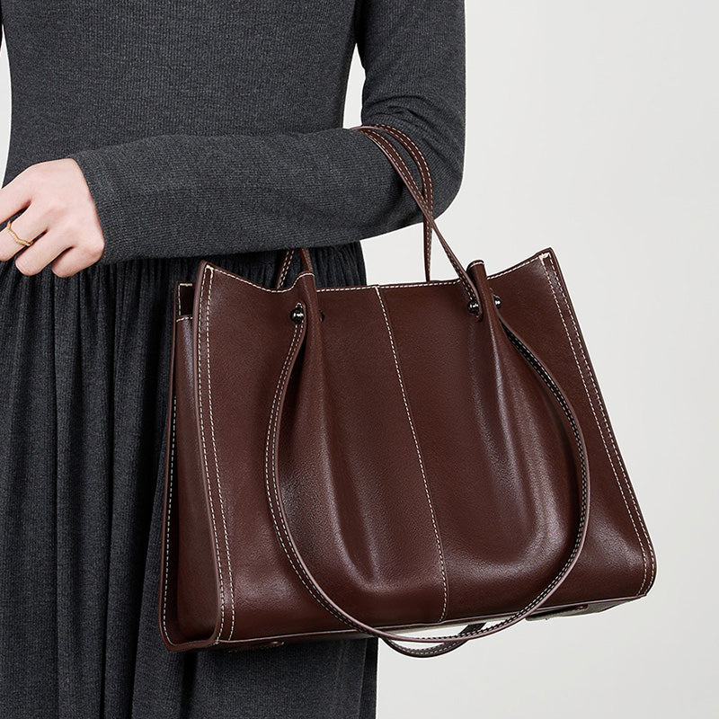 Borsa strutturata con doppia maniglia