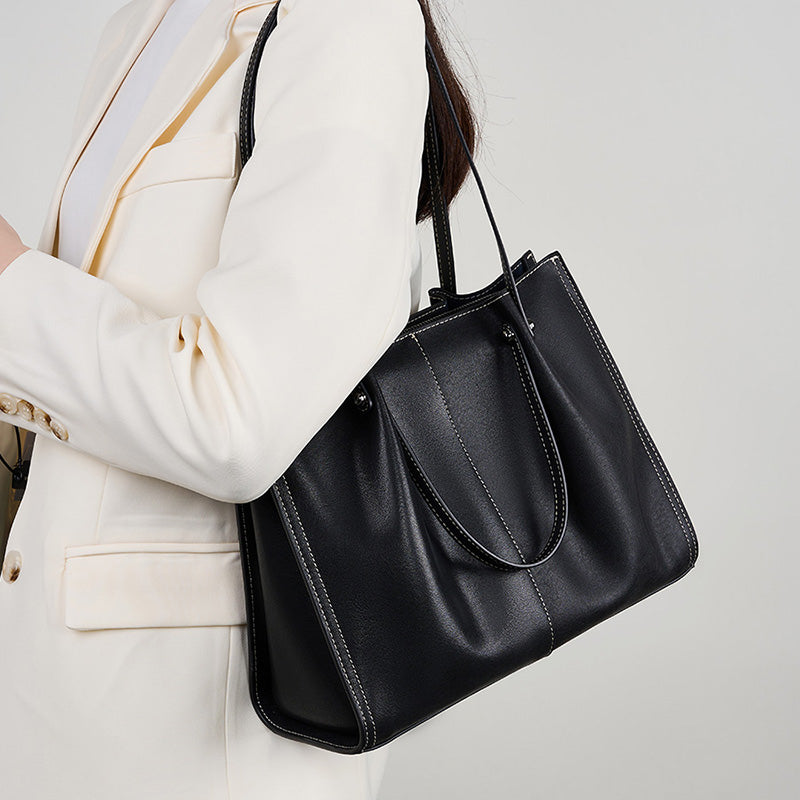 Borsa strutturata con doppia maniglia