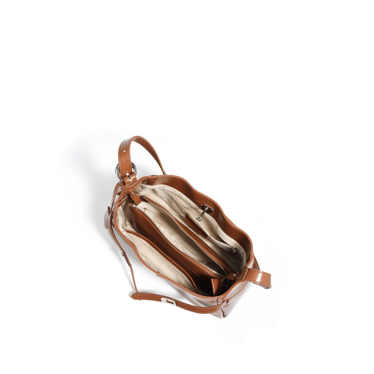 Borsa brillante con cinturini incrociati