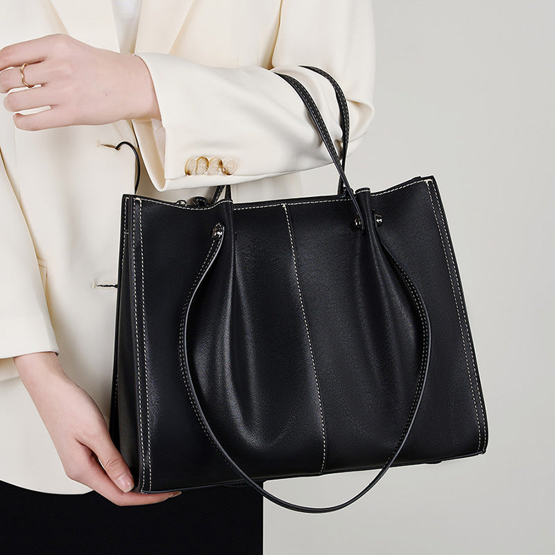Borsa strutturata con doppia maniglia
