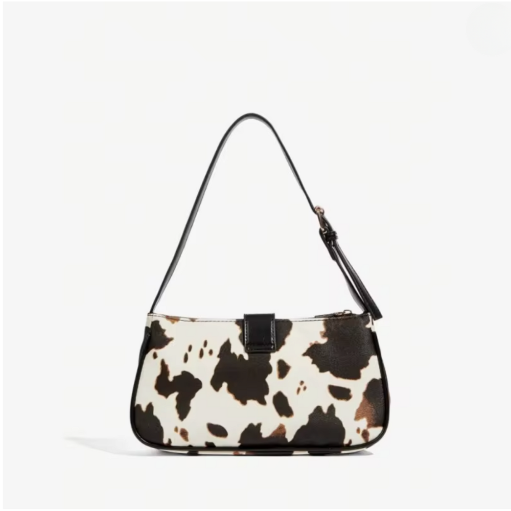 Borsa a spalla con stampa macchie