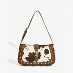 Borsa a spalla con stampa macchie
