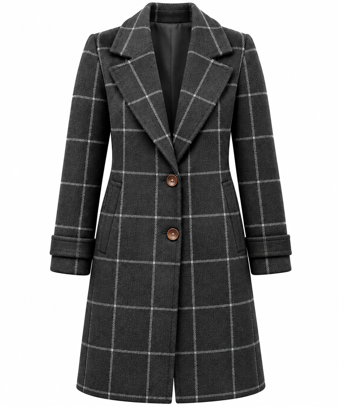 Sofia | Cappotto Elegante a Quadri dal Taglio Morbido