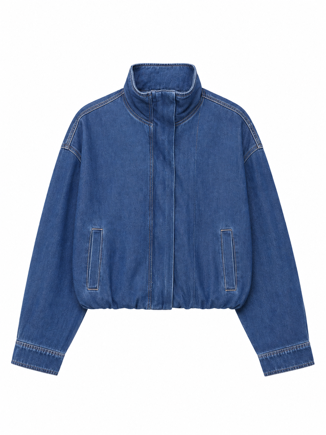 Chaqueta Bumber Azul con cremallera