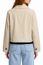 Giacca bomber corta con bottoni