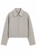 Chaqueta Bomber corta con cremallera y cuello clásico
