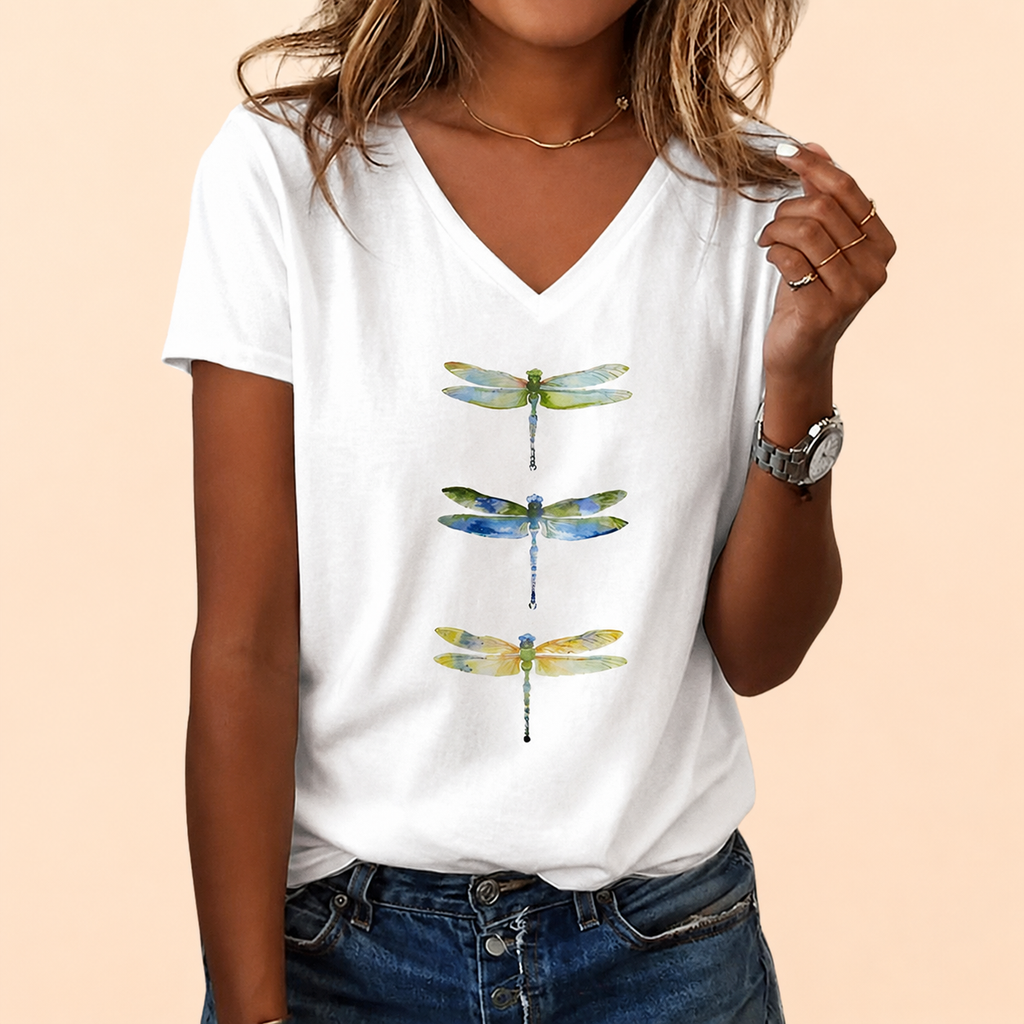 Shiara | Camiseta con estampado de libélulas