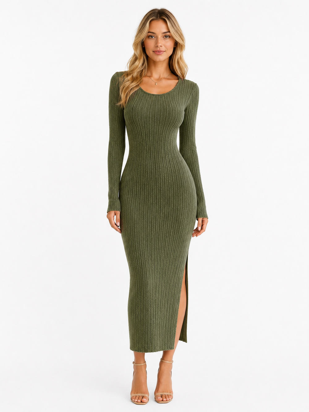 Nove - Vestido ajustado de manga larga