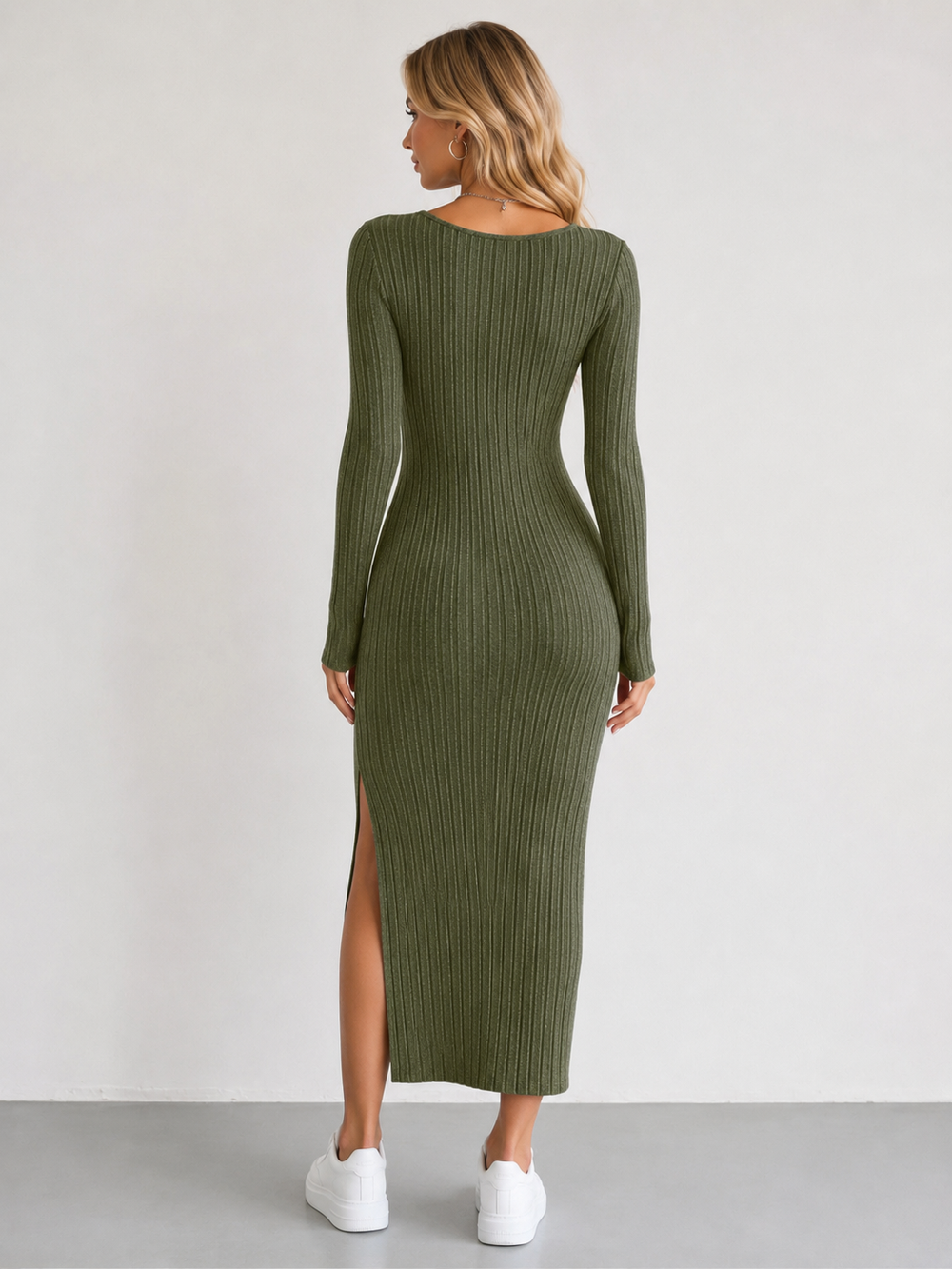Nove - Vestido ajustado de manga larga