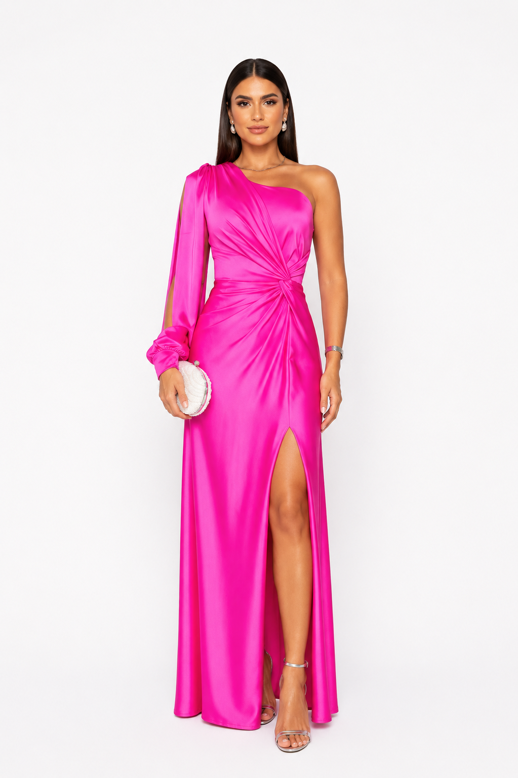 Nove - Vestido asimétrico con abertura larga