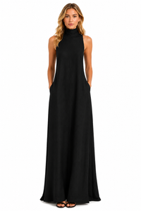 Nove | Vestido largo con cuello alto
