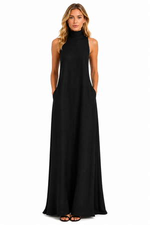 Nove | Vestido largo con cuello alto