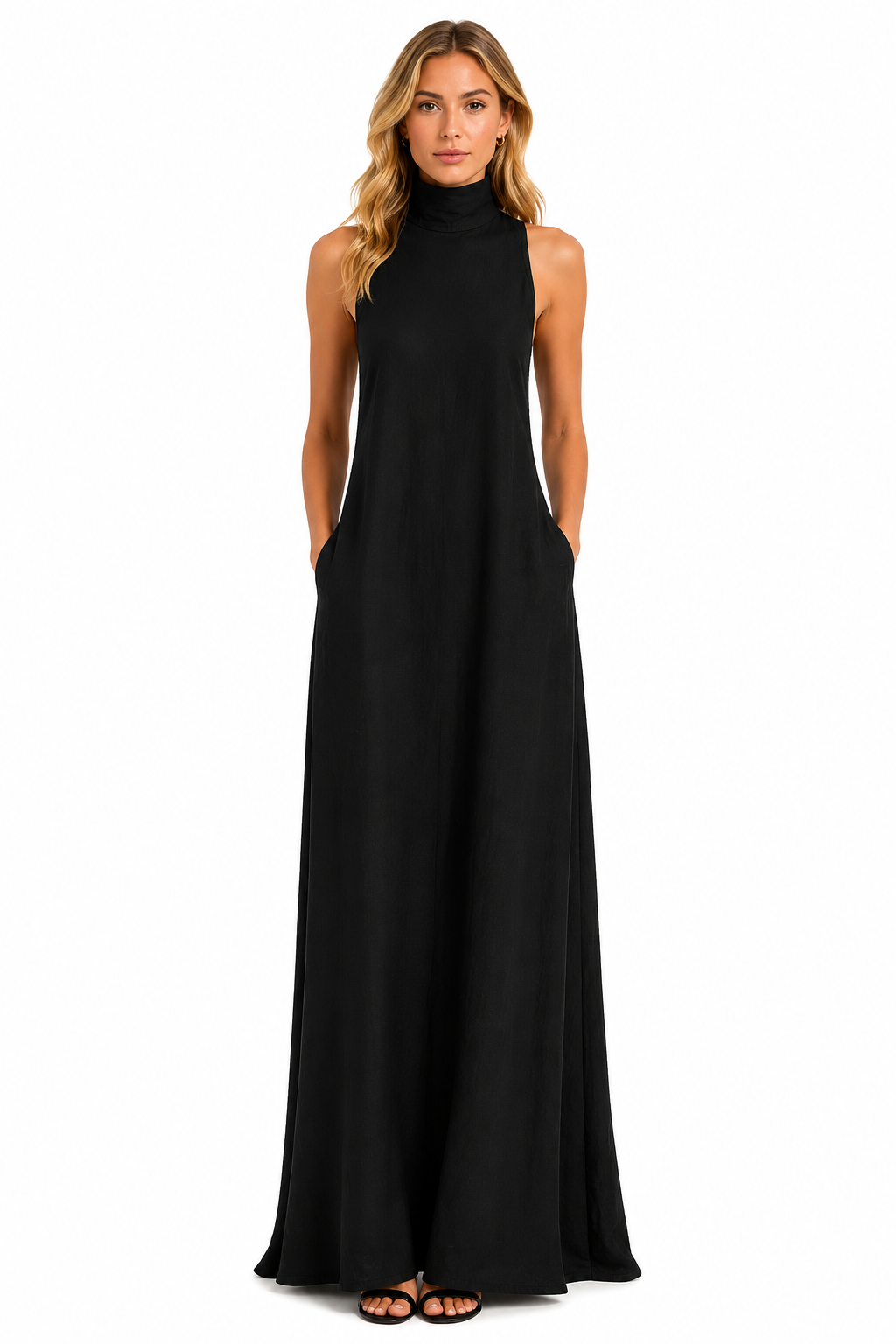 Nove | Vestido largo con cuello alto
