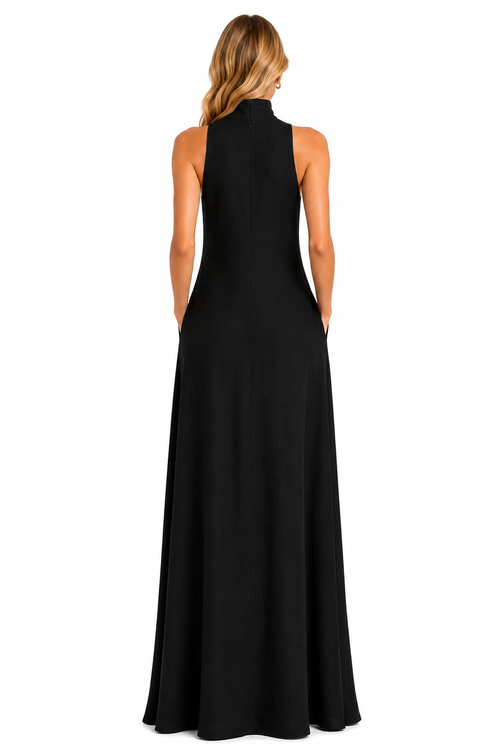 Nove | Vestido largo con cuello alto