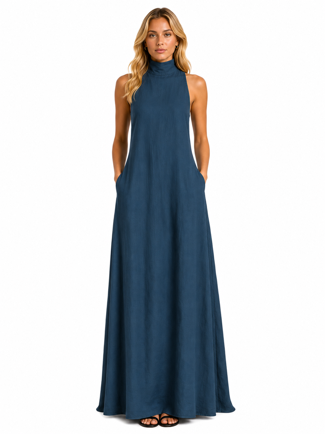 Nove | Vestido largo con cuello alto