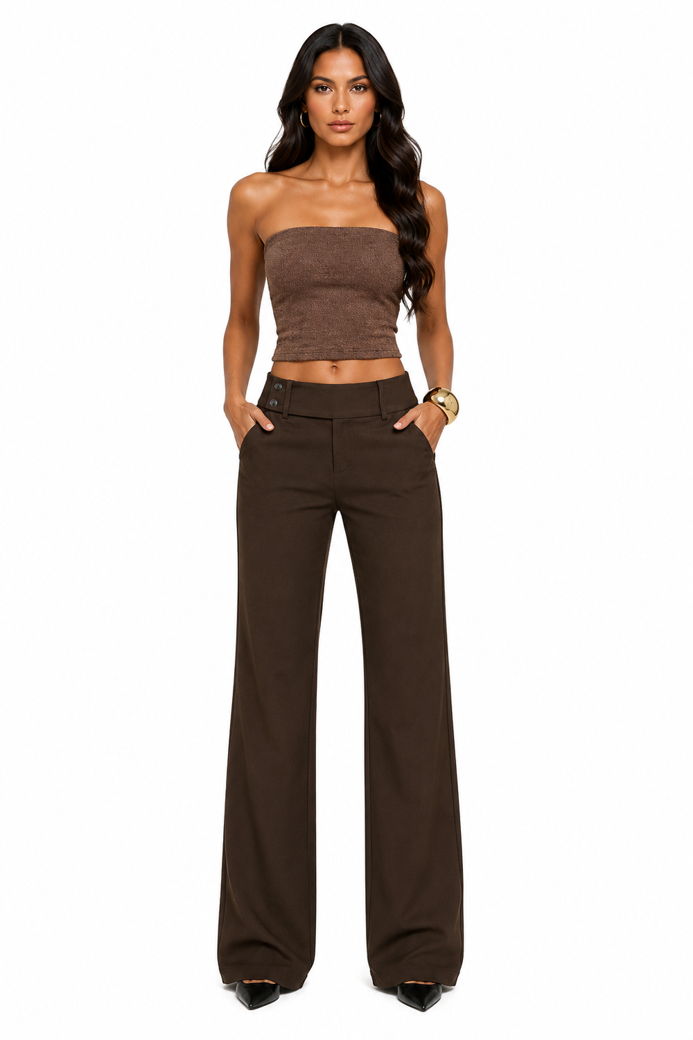 Nove| pantalones elegantes holgados