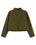 Chaqueta Bomper corta con cuello alto y botones
