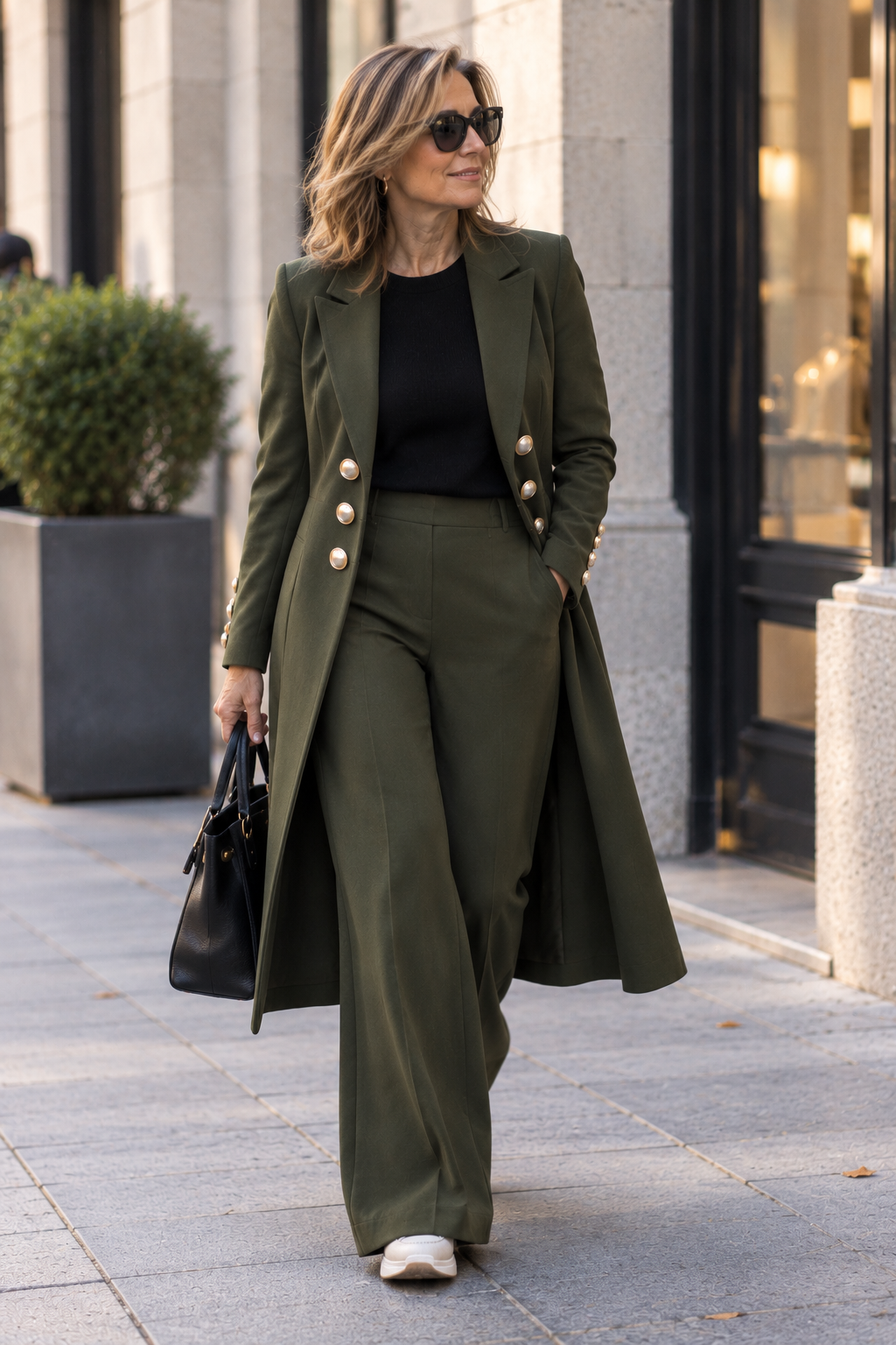 Giulia | Completo cappotto lungo in maglia e pantaloni
