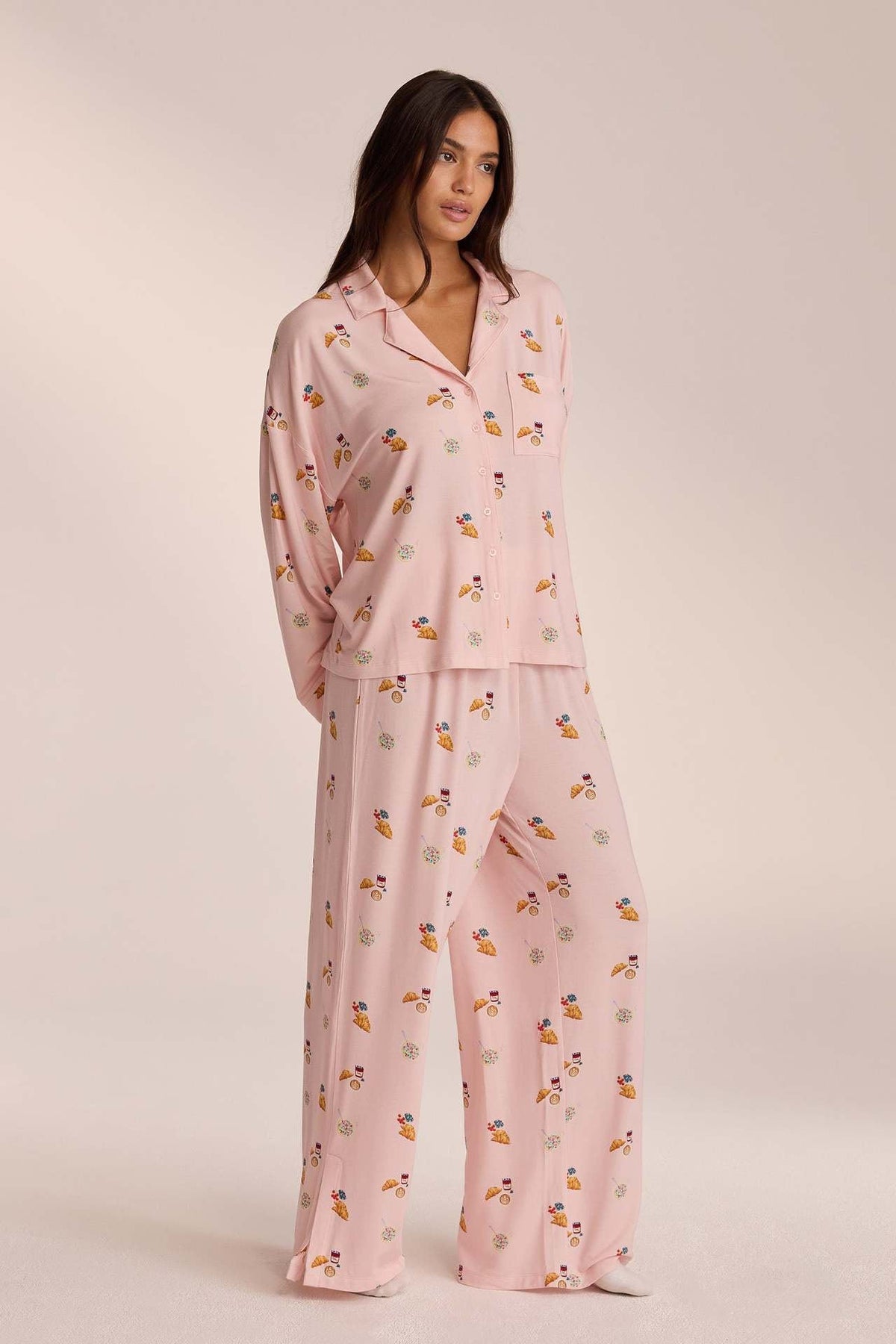 Diana | Pigiama camicia e pantaloni ampi
