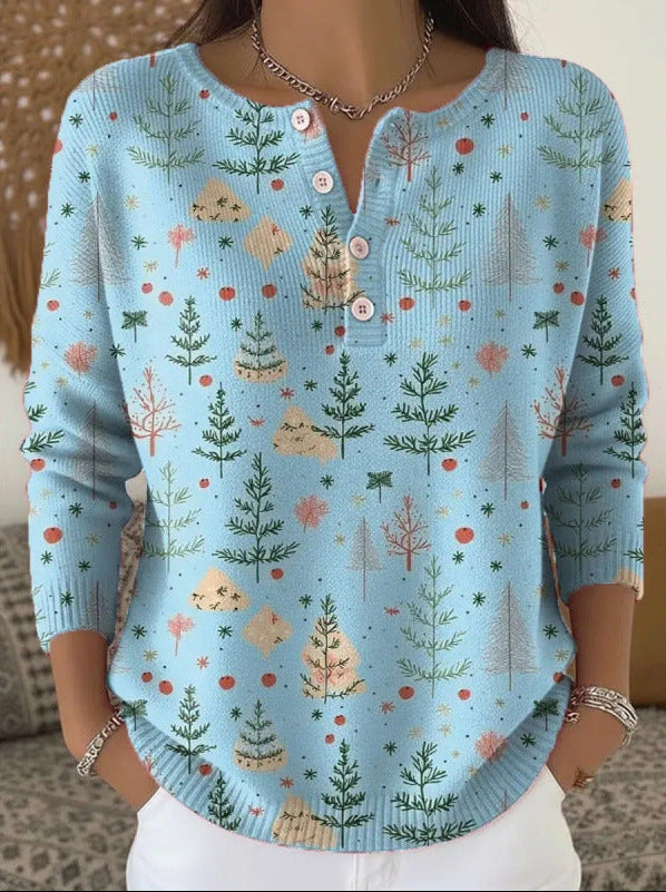 Maglione natalizio blu