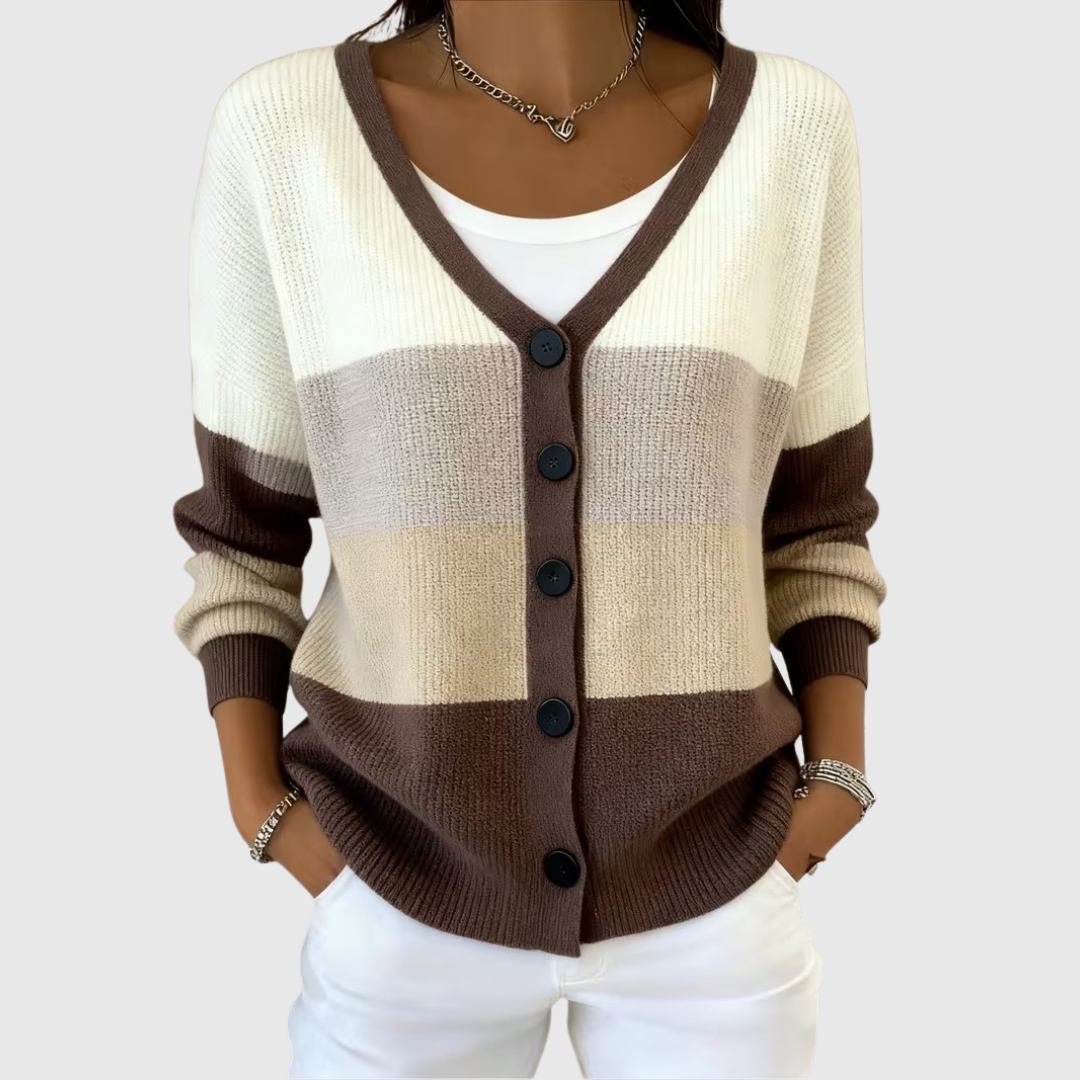 Cardigan con bottoni marrone