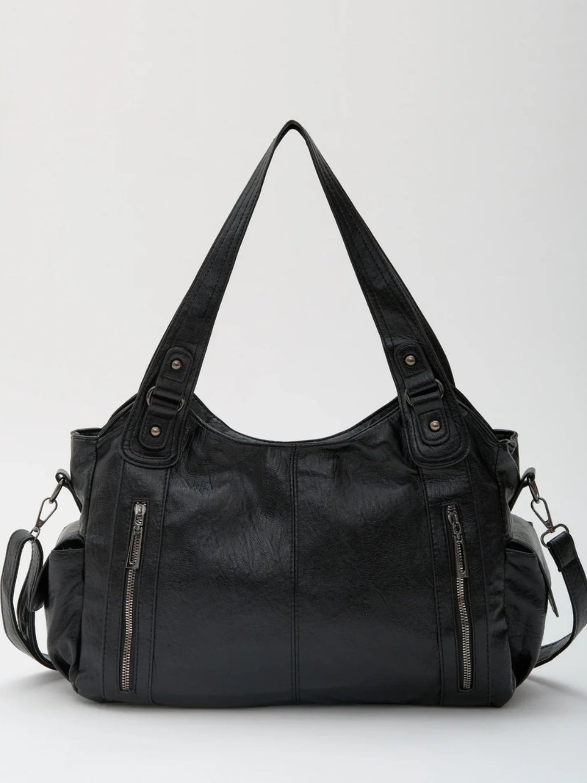 Borsa a spalla con cerniere