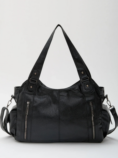 Borsa a spalla con cerniere