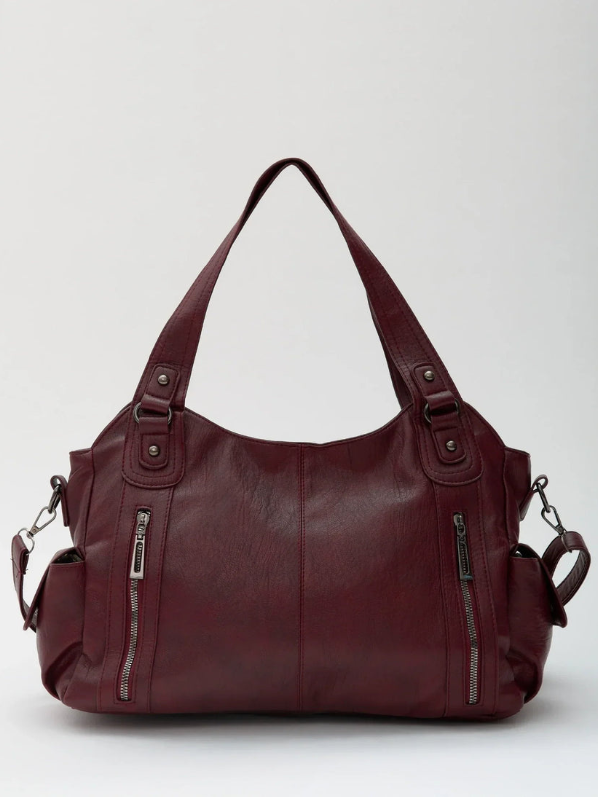 Borsa a spalla con cerniere