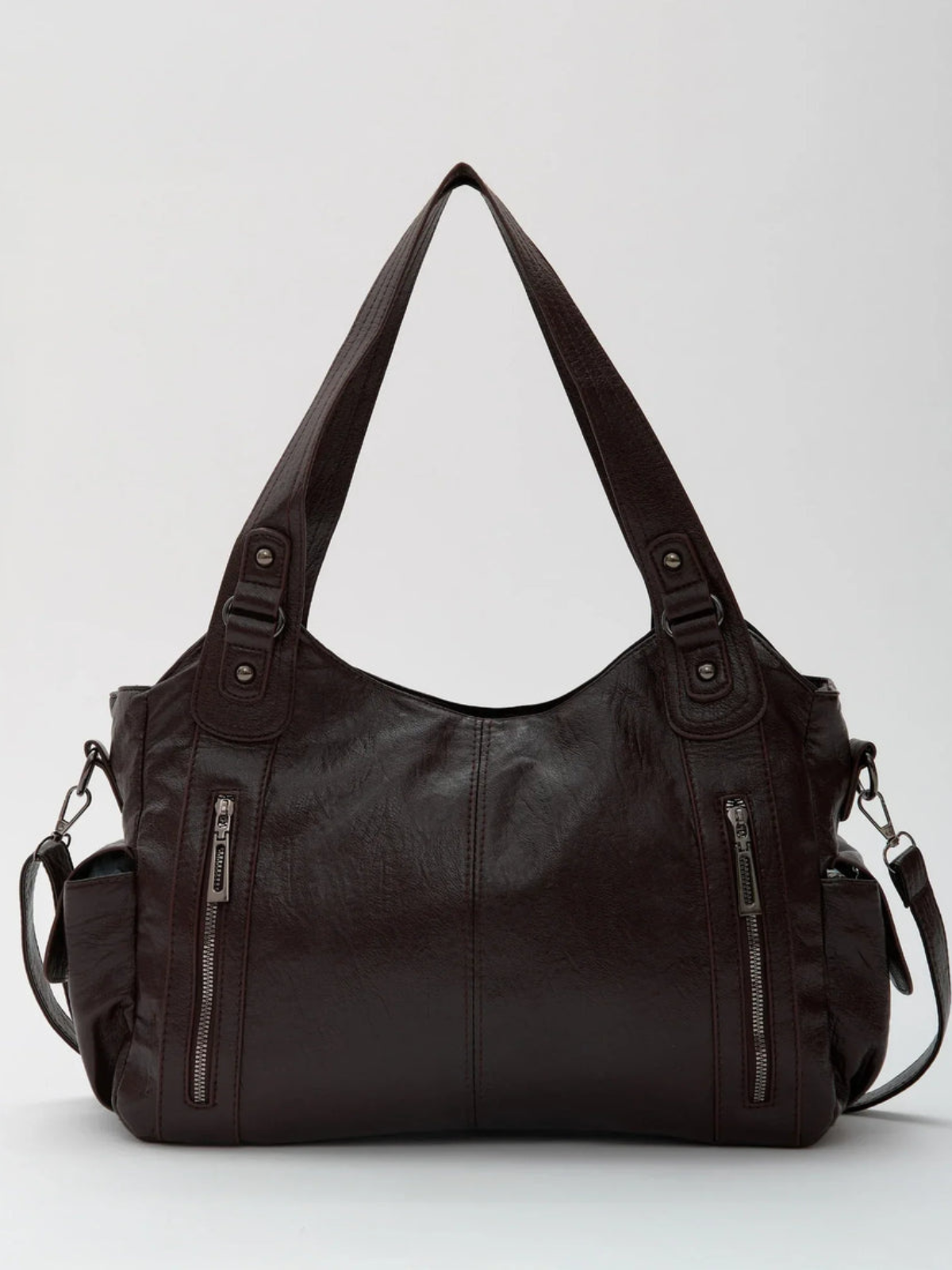Borsa a spalla con cerniere