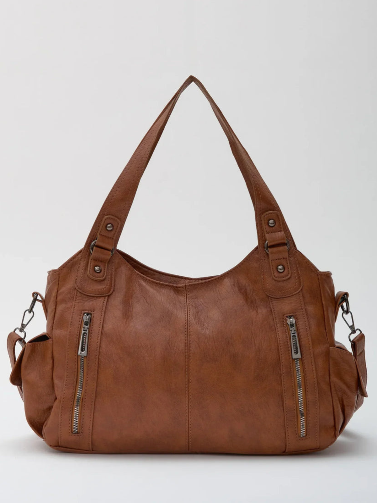Borsa a spalla con cerniere