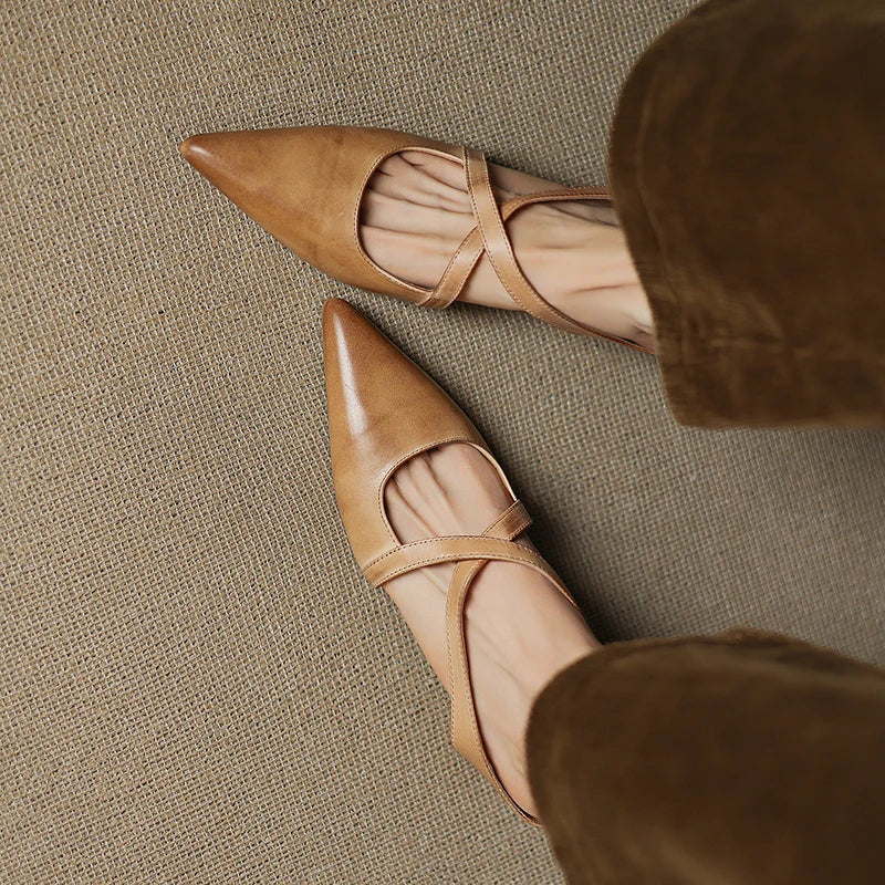 Graziana | Mules con tacco in vera pelle