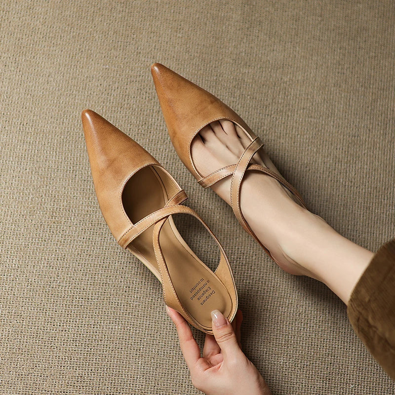 Graziana | Mules con tacco in vera pelle