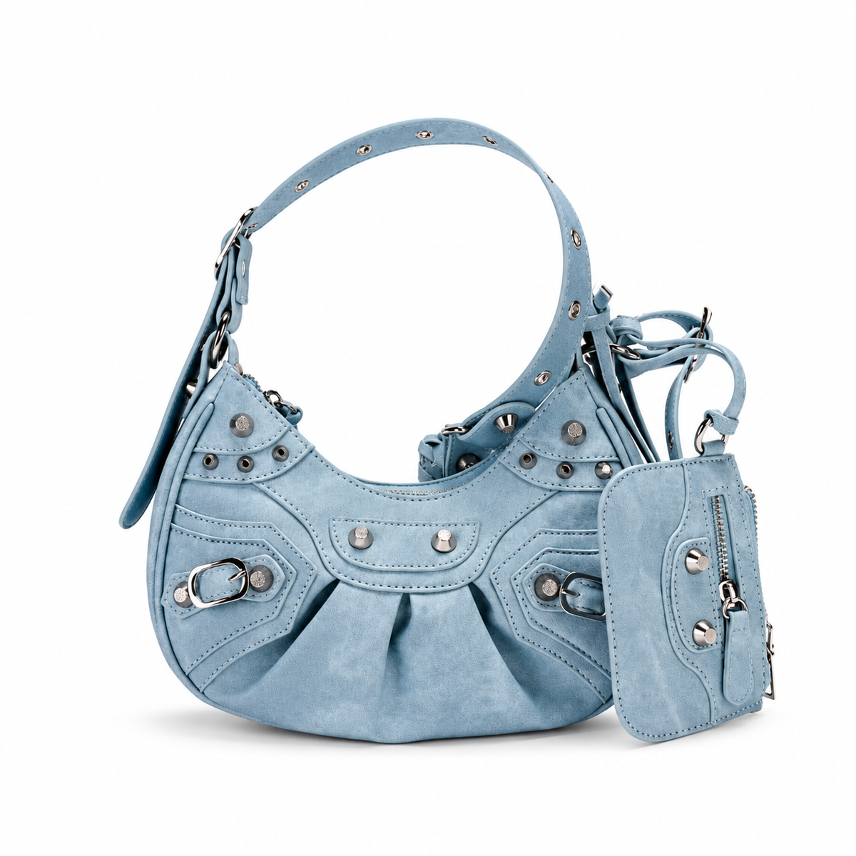 Borsa Studios Nove su sfondo bianco