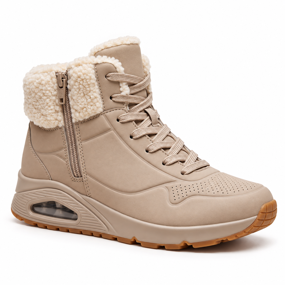 Stivaletto Carmela beige su sfondo bianco
