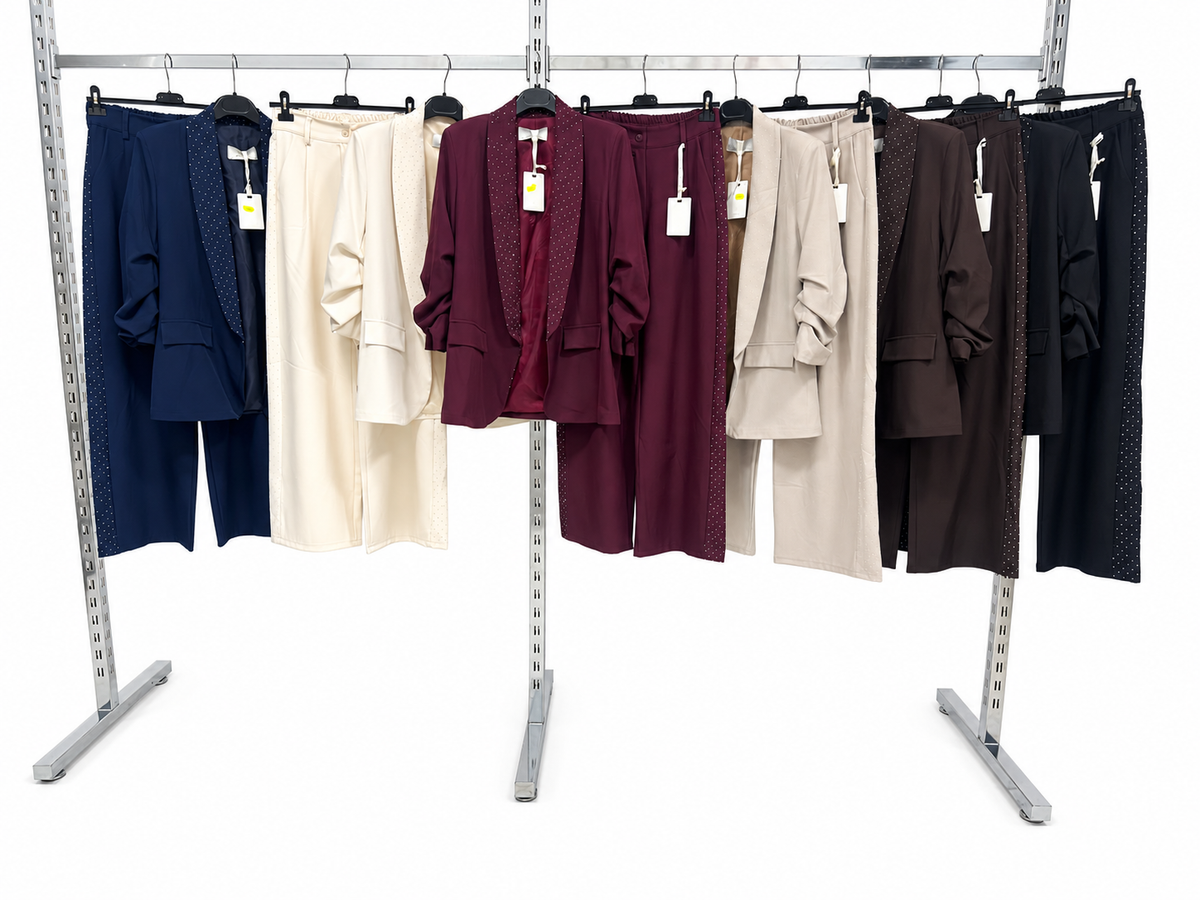 Tailleur Klara con dettagli brillanti, vista 11, sfondo bianco
