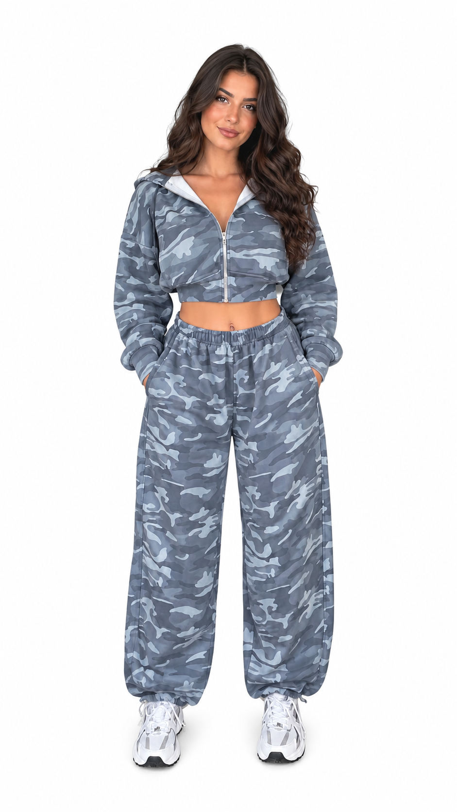 Completo Militare felpa e pantaloni mimetici, vista 6, sfondo bianco