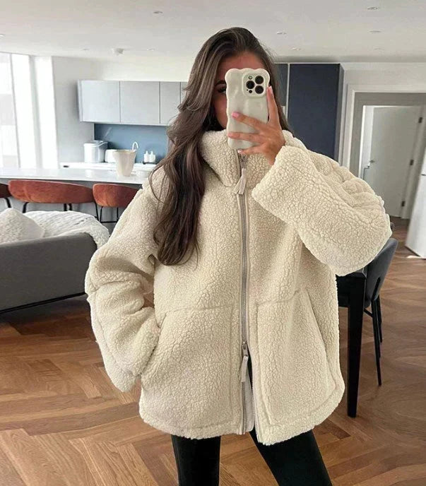 Giacca teddy Silvana beige