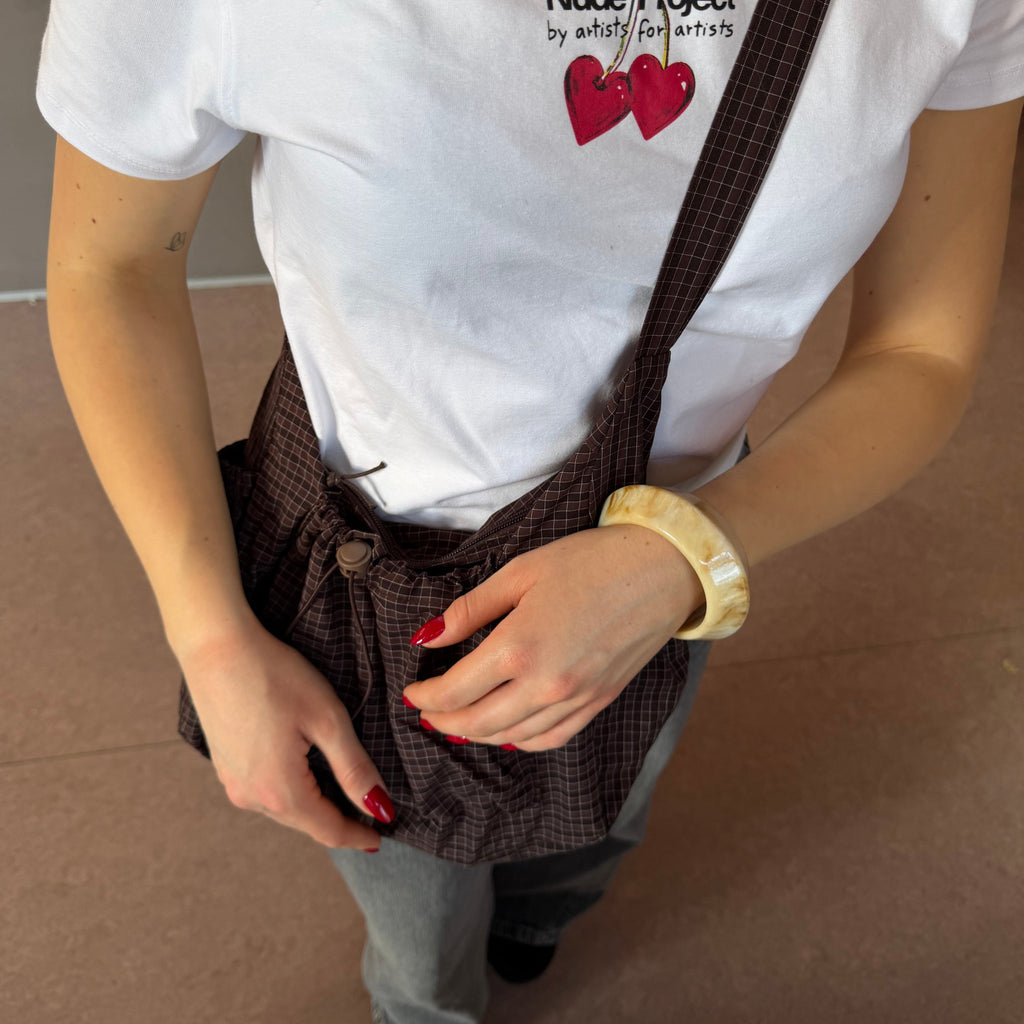 Borsa a tracolla a quadri