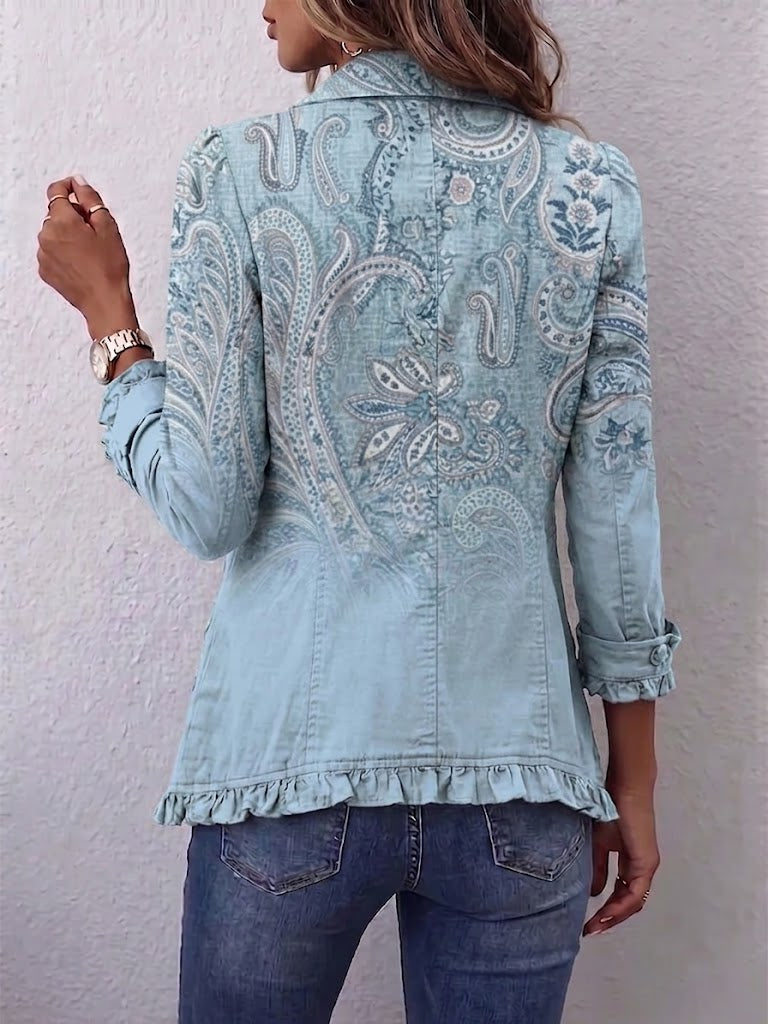 Giacca vintage in cashmere con volant