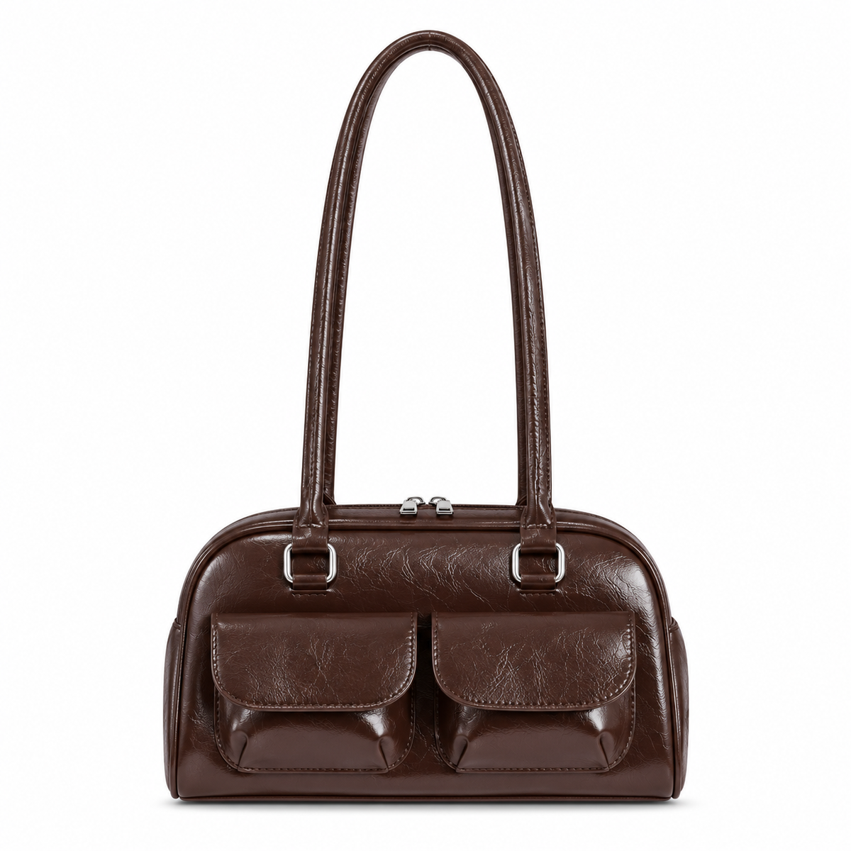 Borsa Studios Nove su sfondo bianco